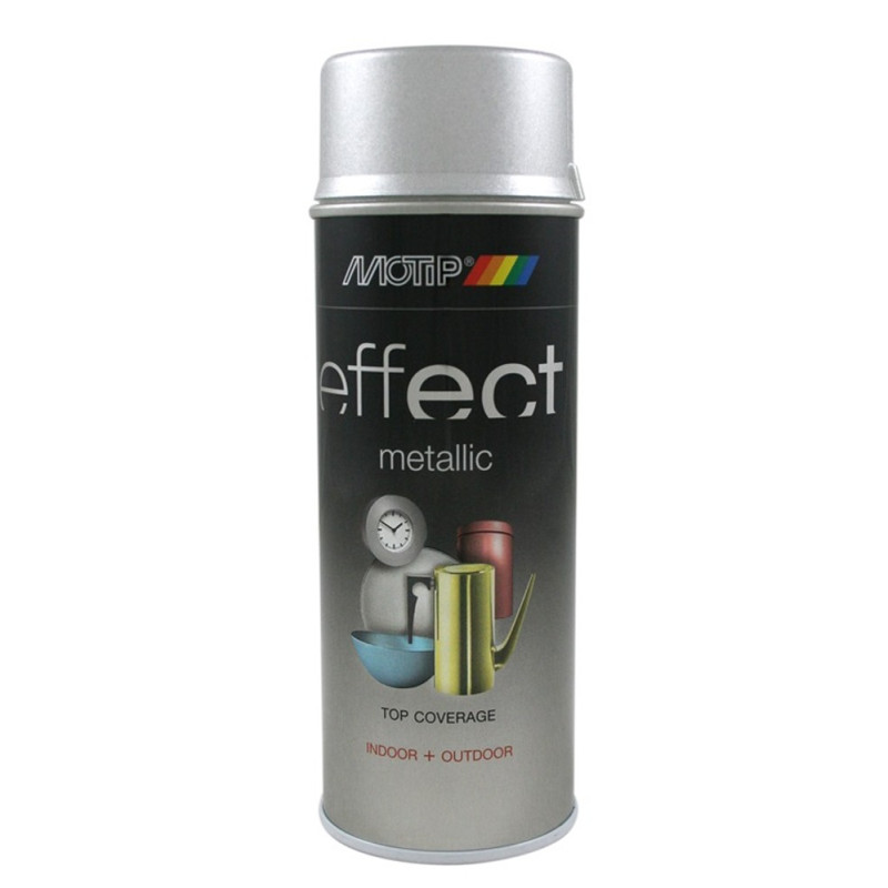 Peinture en spray Effect Metallic argent brillant 0,4 L MOTIP