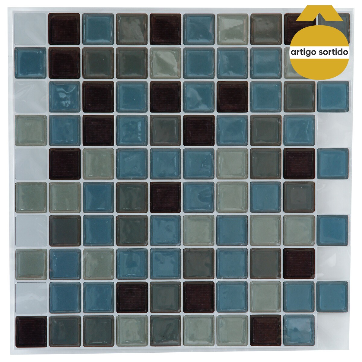 Sticker wc efeito mosaico 25x25cm