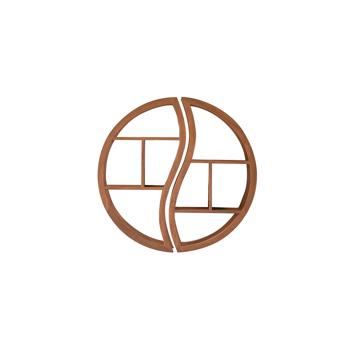 Tikamoon - Ying Yang - Wandplank voor kinderkamer van massief teakhout