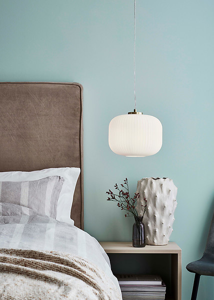 Lampa wisząca Sober szklana biało-złota