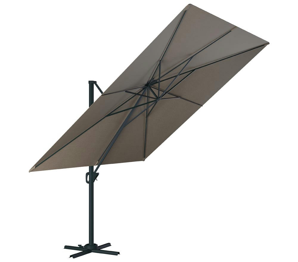 SUNKING - Parasol déporté 3x3m  - gris anthracite en aluminium
