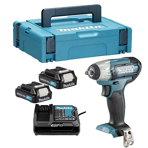 Boulonneuse à chocs 12V CXT 140Nm   2 batteries 2Ah   chargeur   coffret MAKPAC - MAKITA - TW140DSAJ