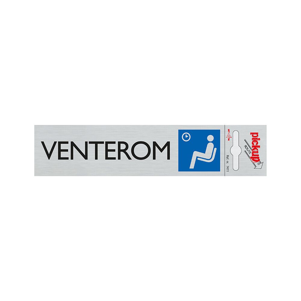 SKILT PICKUP VENTEROM ALU 165 X 44 MM