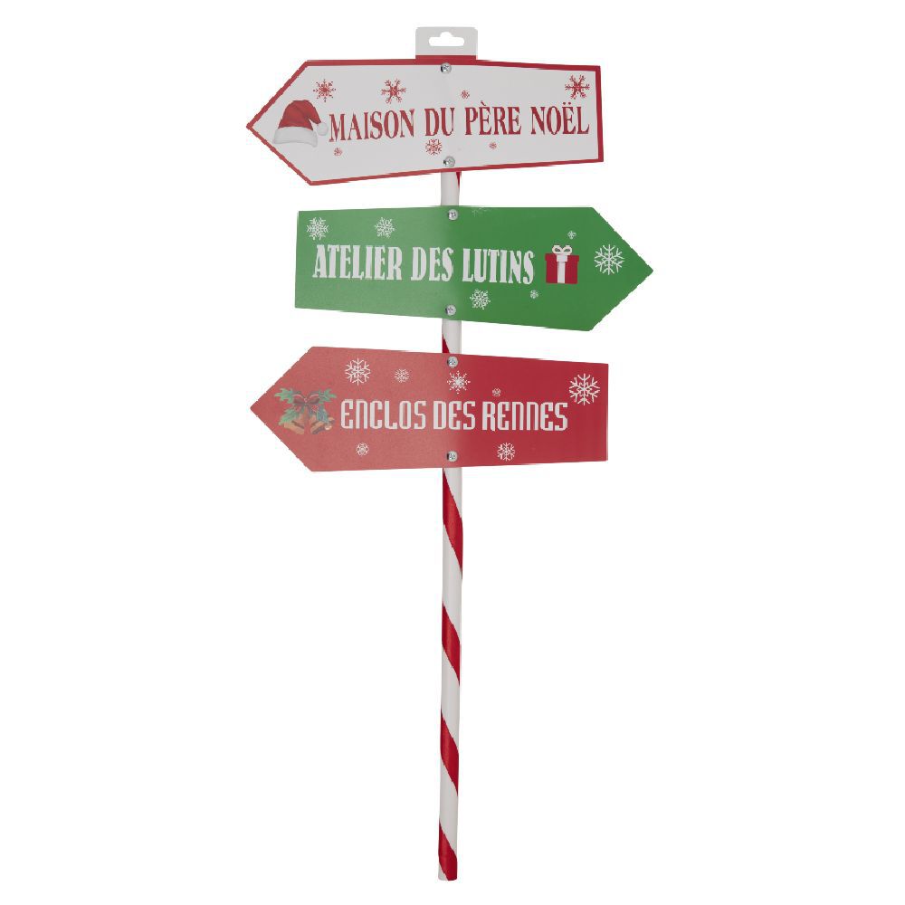 Décoration de No&euml;l pancarte direction (2 modèles)