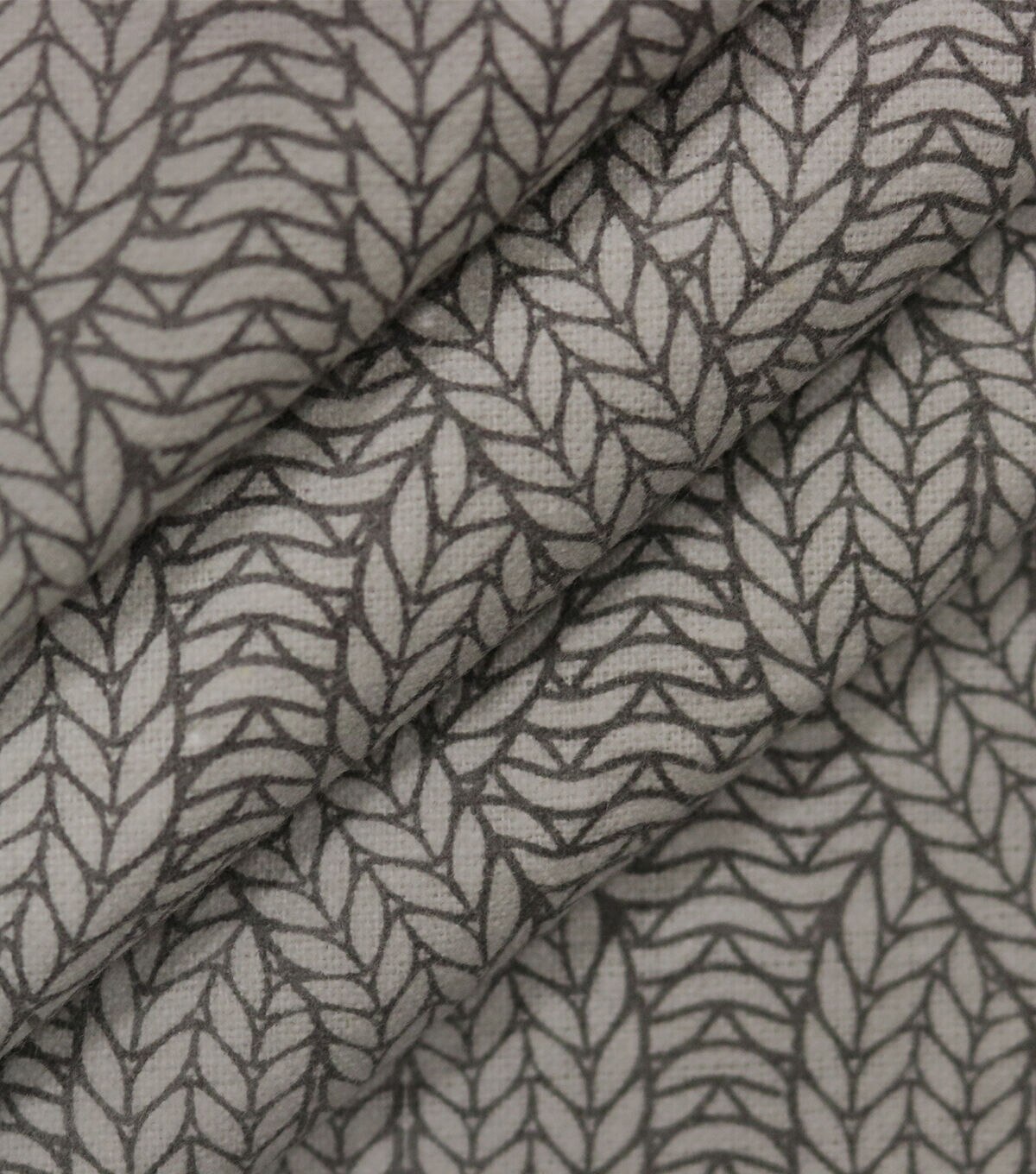 Knit Pattern Gray 108 Wide Flannel Fabric