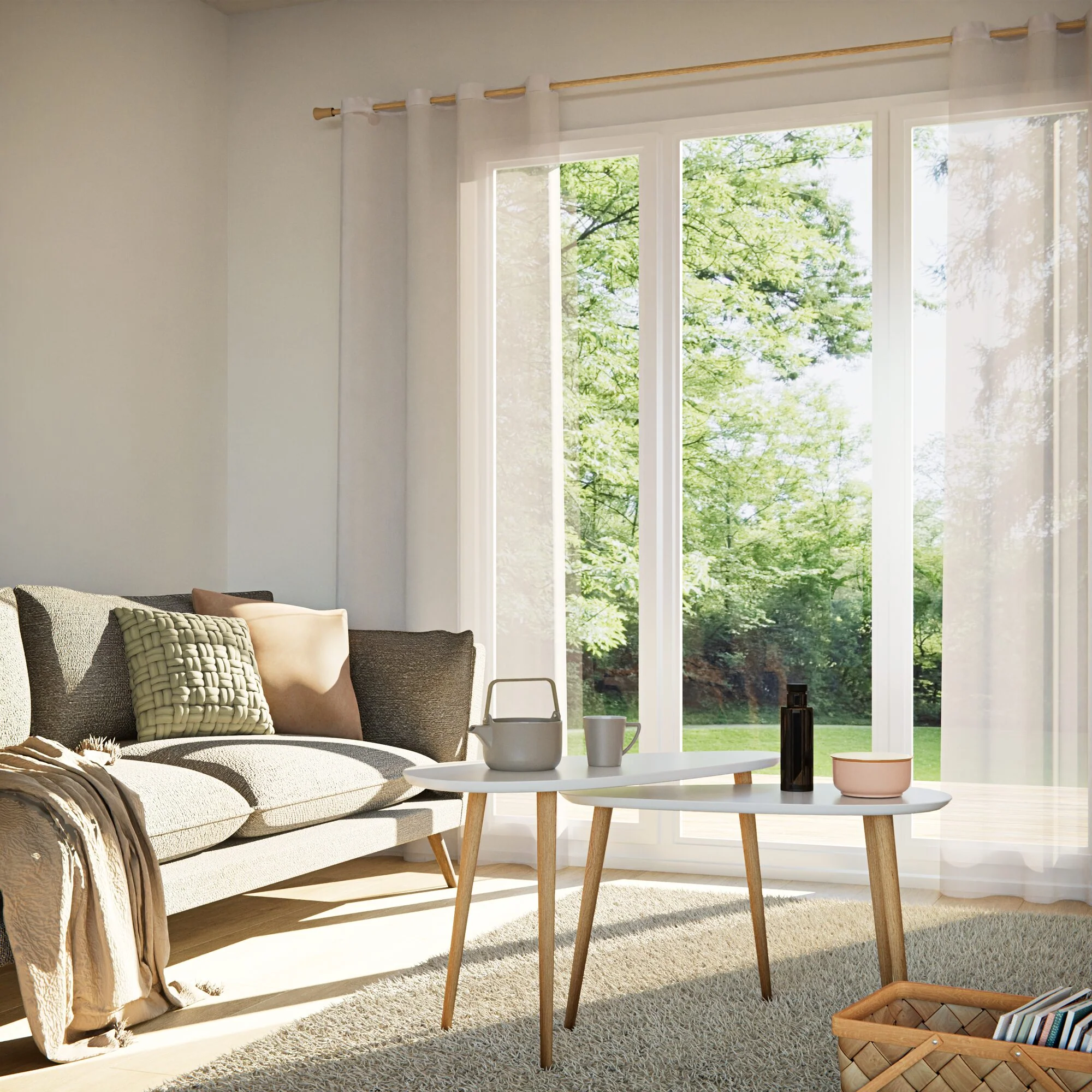 Voilage ZEPHYR coloris blanc 160 x 240 cm