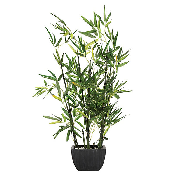 Bambou artificiel en pot - H. 70 cm
