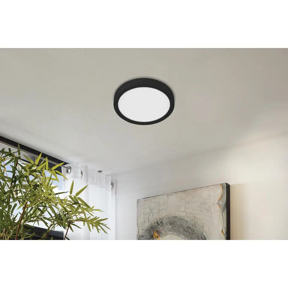 EGLO Fueva 5 Plafonni&egrave;re - LED - 28.5 cm - Zwart