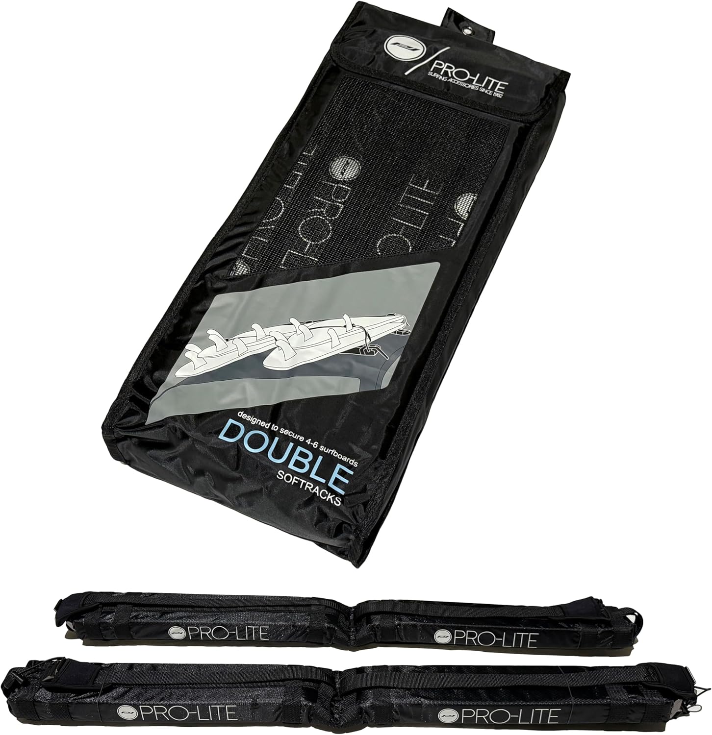 Pro-Lite Double Row Soft Surfboard Car Roof Rack System 4-6 Boards