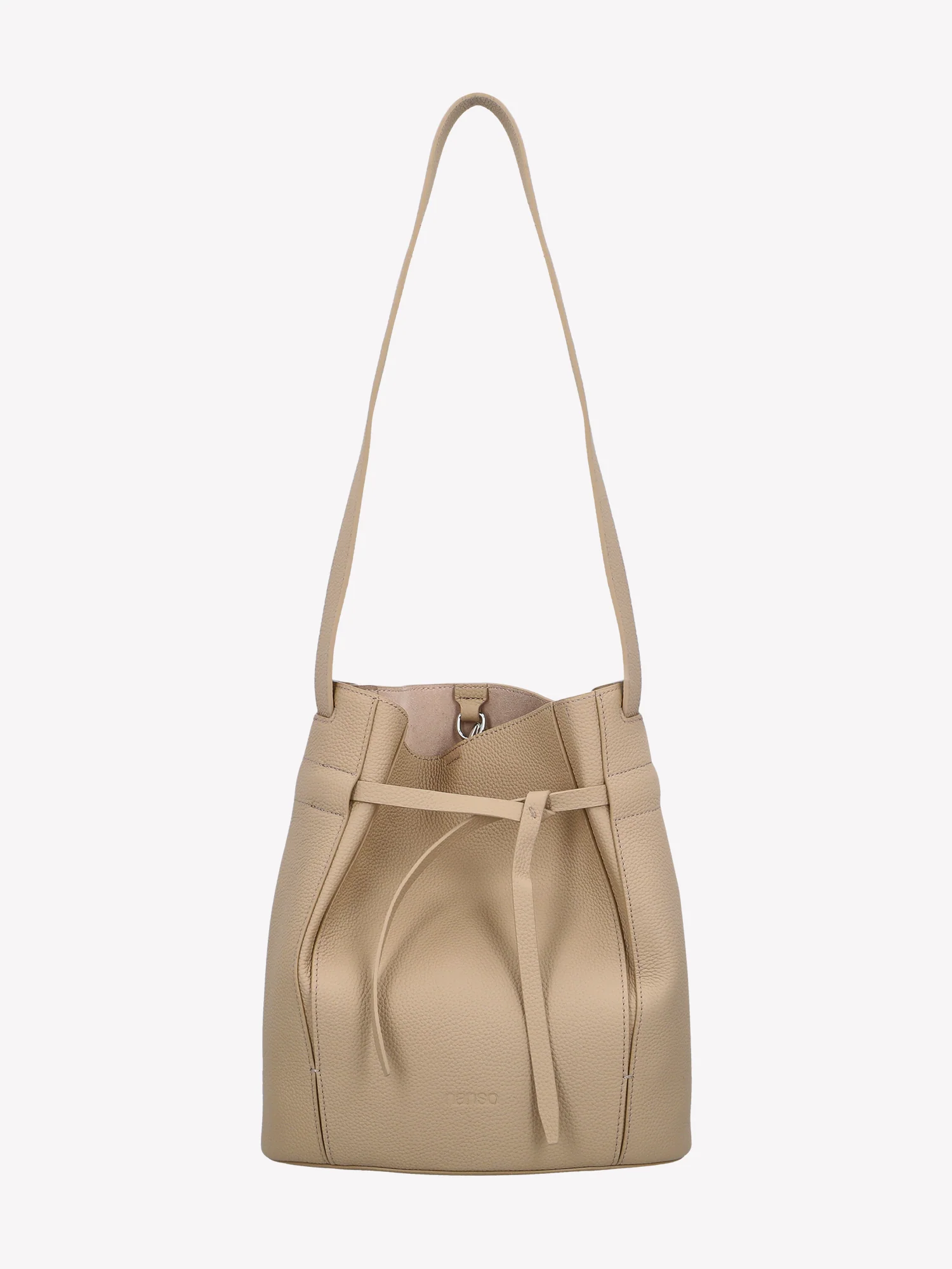 NARU BUCKET nahkalaukku - vaalea beige