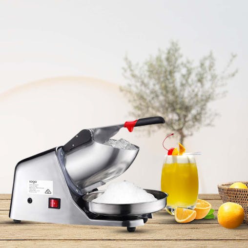 SOGA 2X Electric Ice Shaver Crusher Smoothie Maker 300W