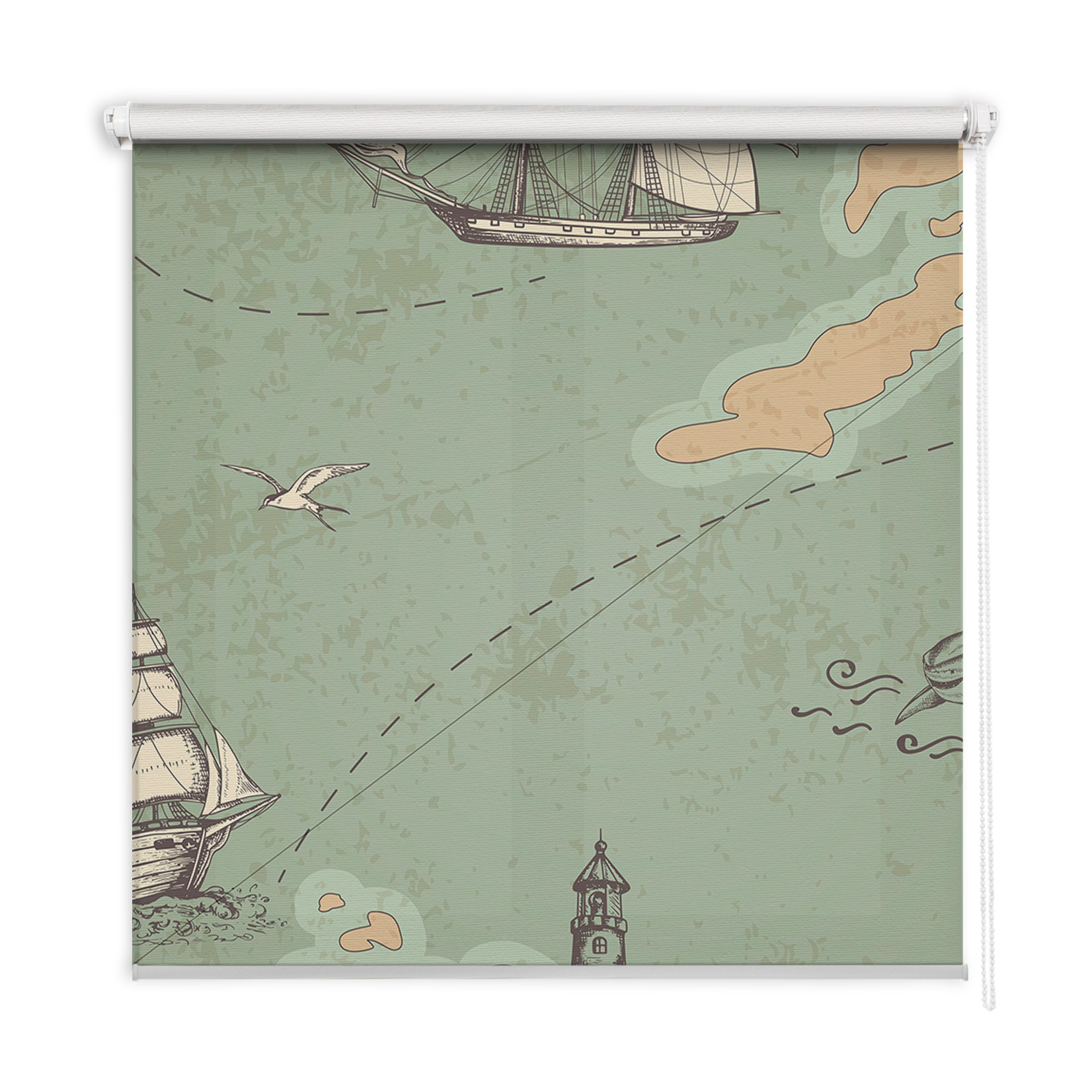 Roleta wewnętrzna - 50x50 cm -Mapa Oceanu