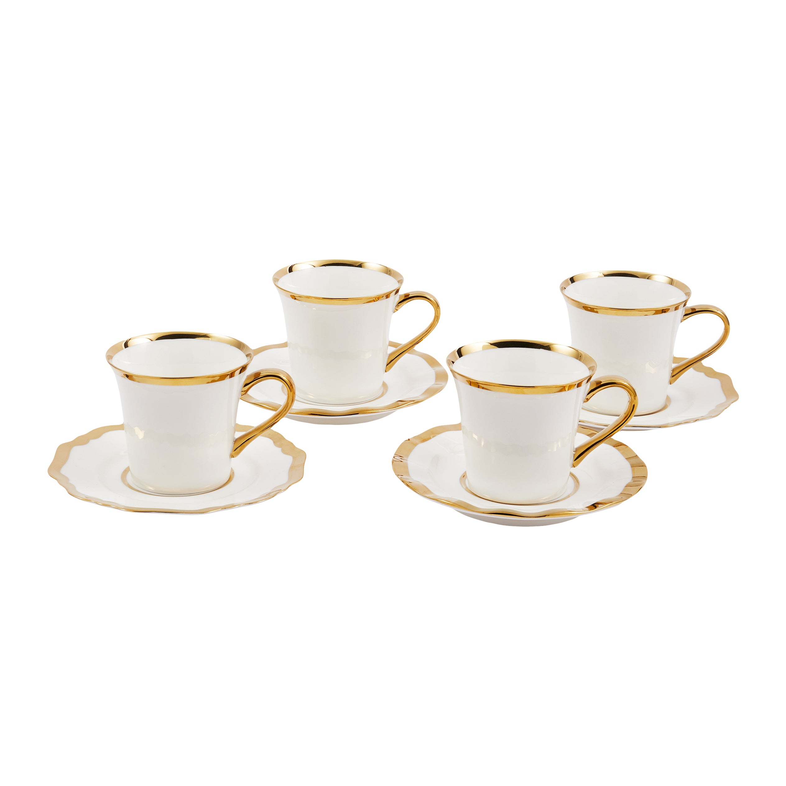POLSPOTTEN Golden Finds Koffiekopjes - Set van 4