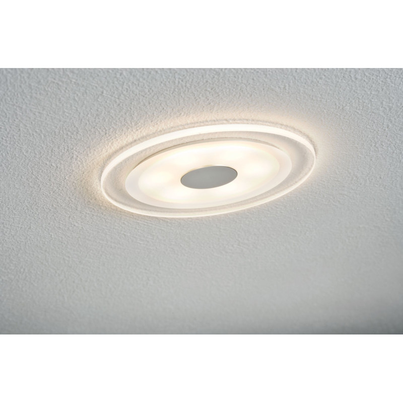 Spot encastrable LED Whirl aluminium blanc chaud IP23 655 lm 6,9 W PAULMANN