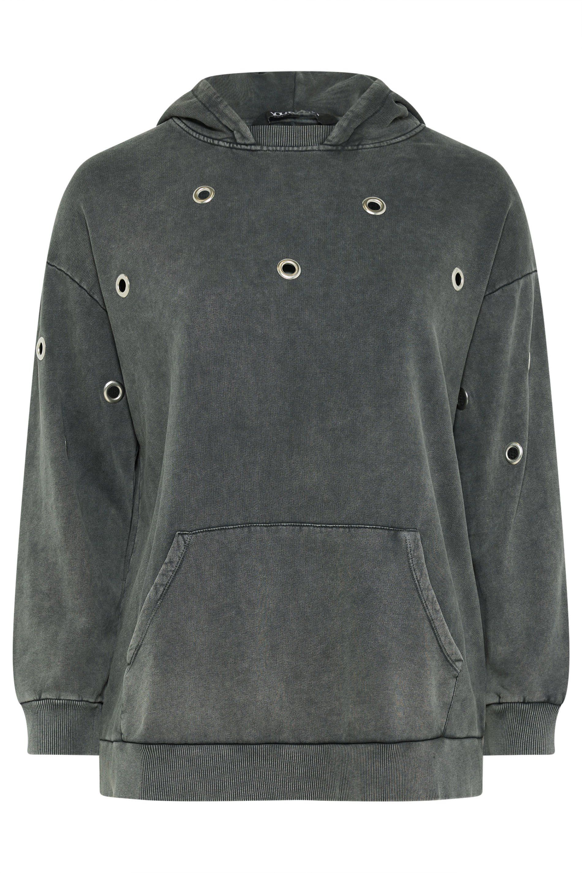 Yours Eyelet Detail Hoodie