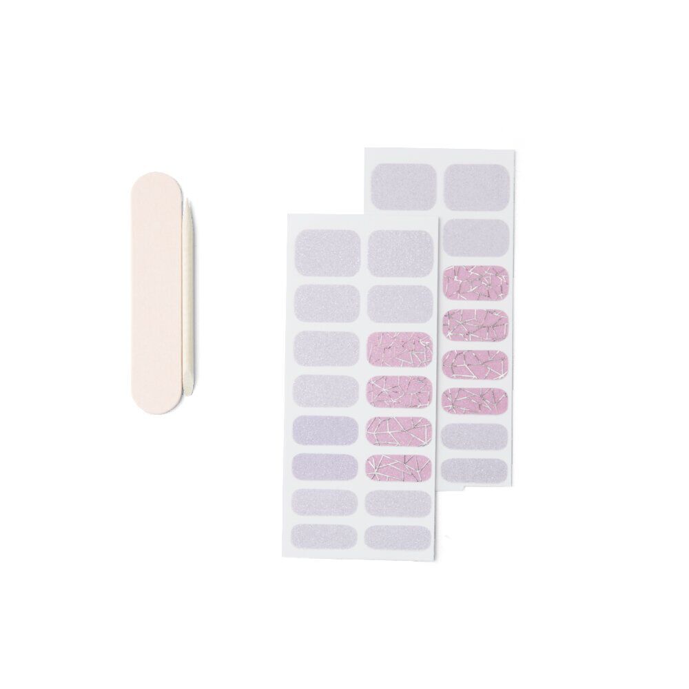 Lot de 24 autocollants vernis à ongles imprimés 6 coloris