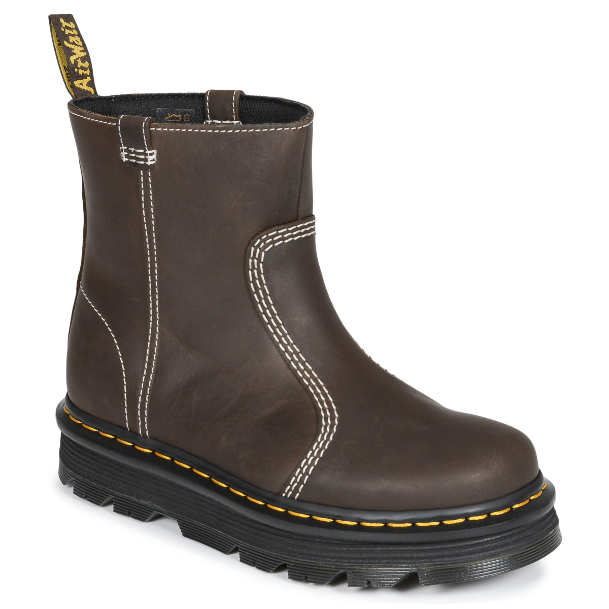 Dr. Martens - ZebZag Rigger Rigger Boot Dark Brown Wyoming - Brown
