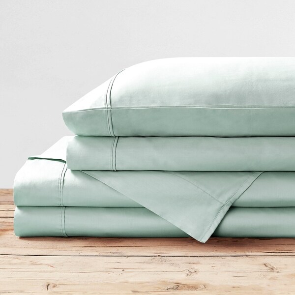 Brielle Home 300 Thread Count Cotton Sateen Bed Sheet Sets