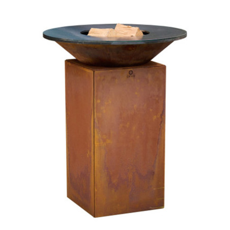 Pack brasero corten Classic 75   housse de protection   anneau de maintien - Ofyr