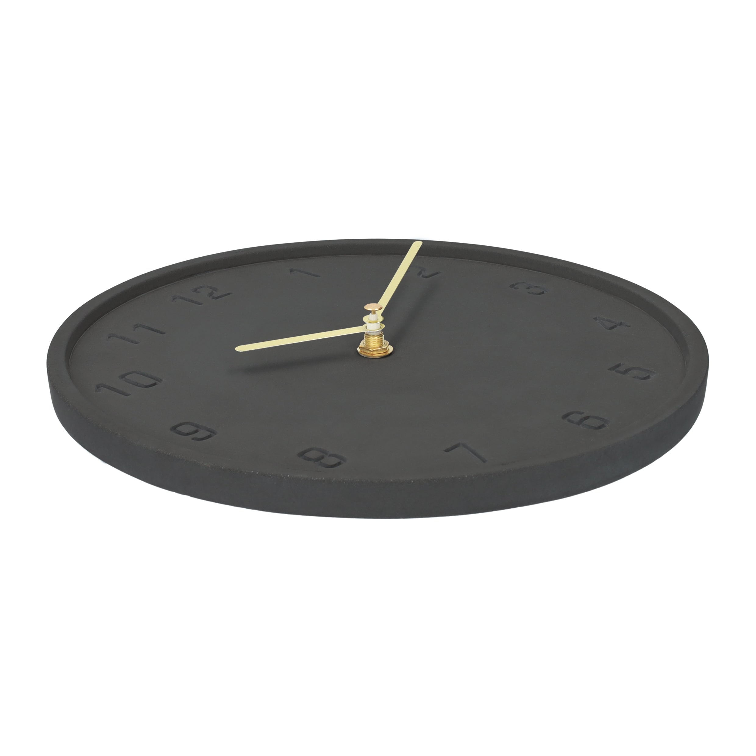 QUVIO Wandklok - 25cm - Beton - Antraciet