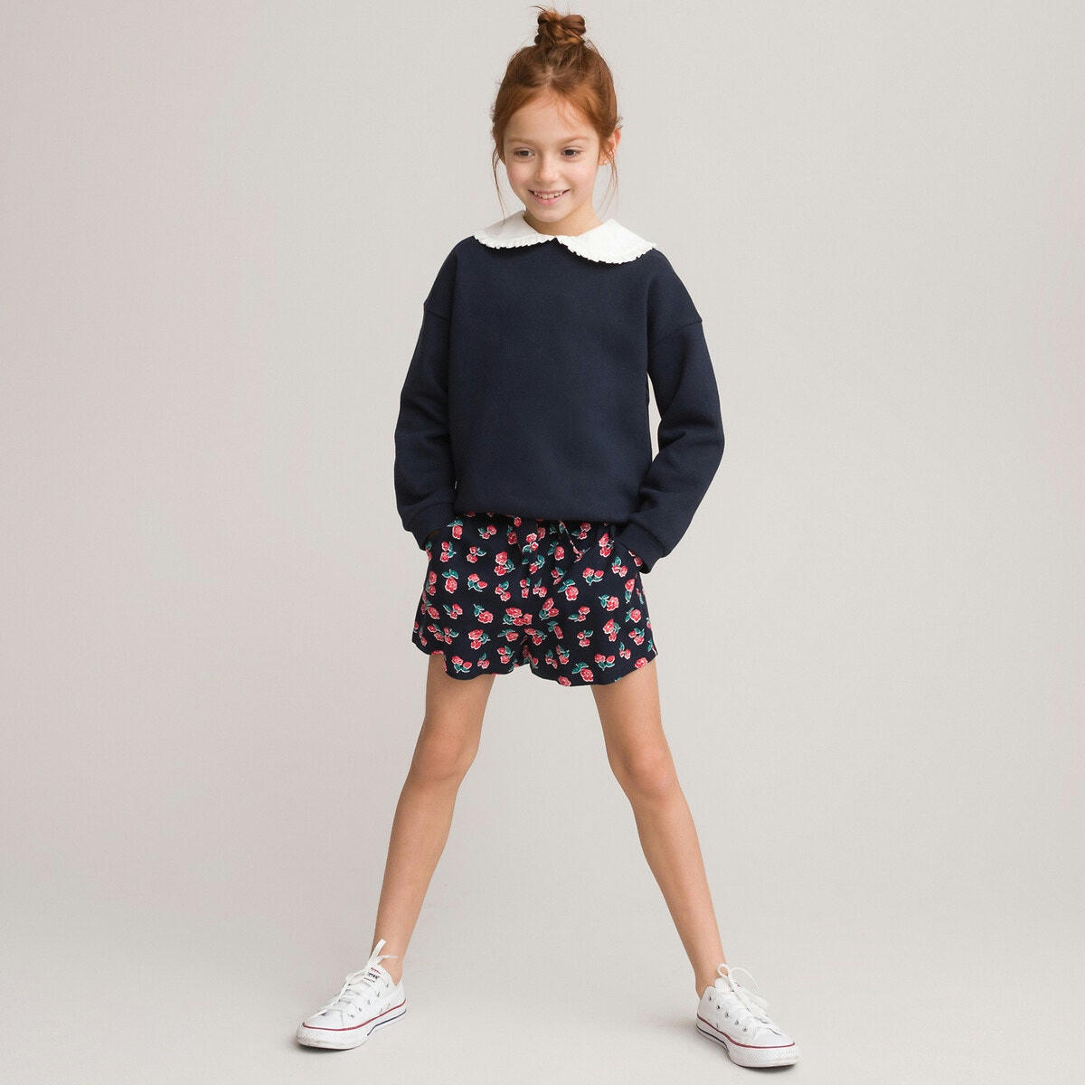 Short fluide, imprimé floral 3-12 ans