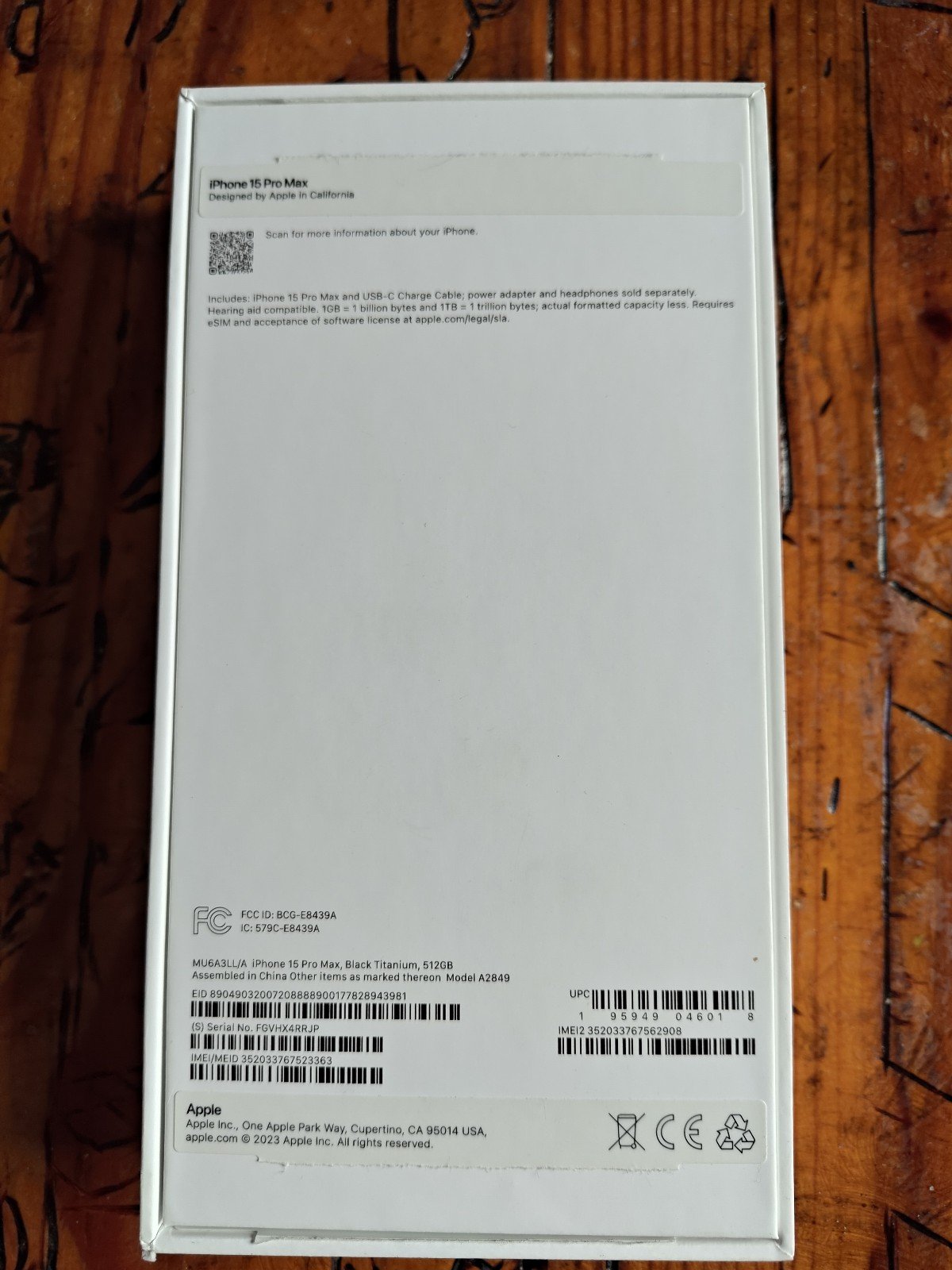 iPhone 15 Pro Max 512gb Black Titanium Unlocked