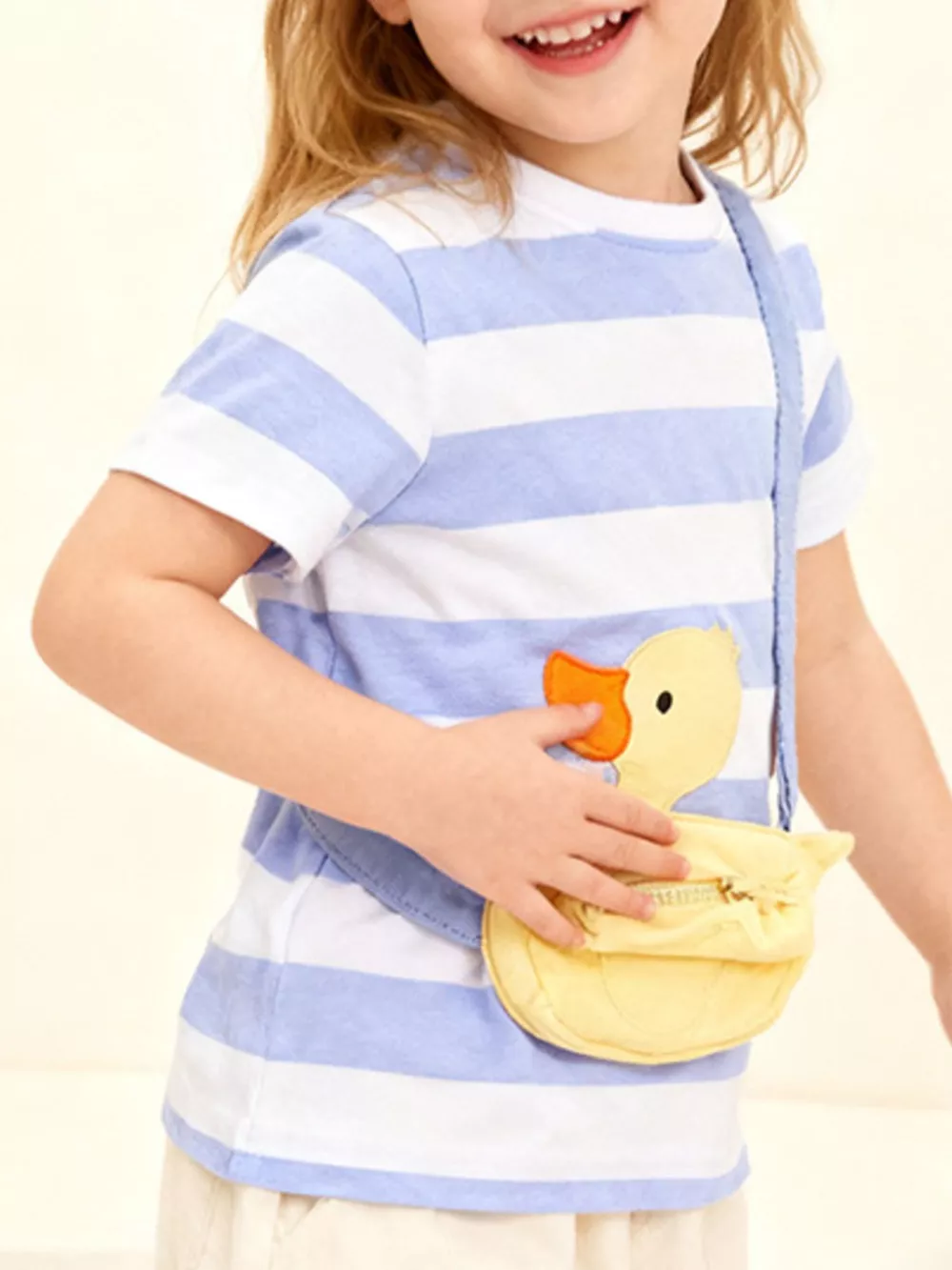 Children's Duck Applique Striped T-Shirt
