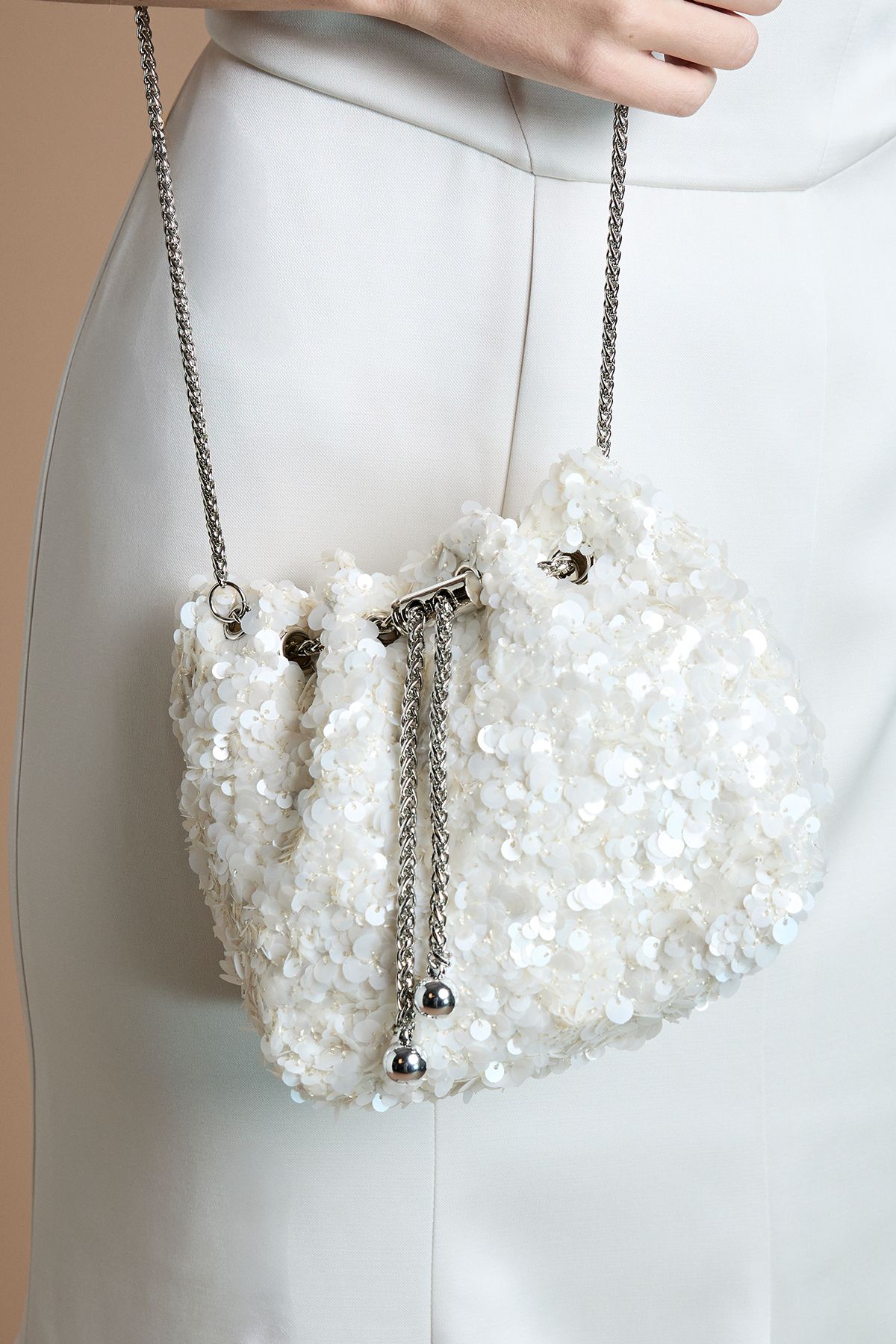 Coast Bridal Mia Drawstring Sequin Crossbody Bag