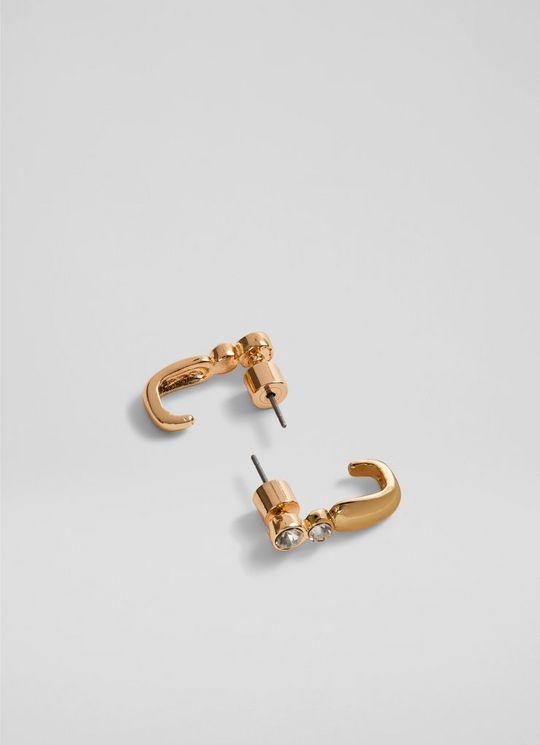 Riya Crystal Gold Earrings