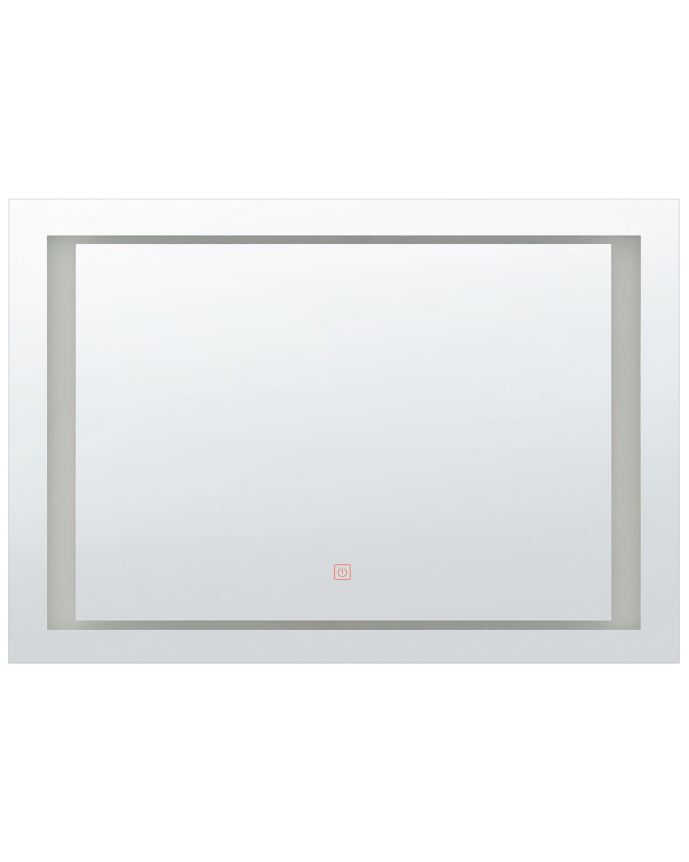 Lustro wiszące ścienne LED 60x80 srebrne