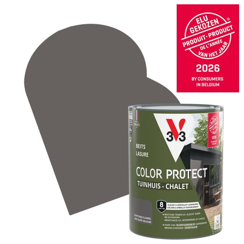 Lasure pour chalet Color Protect gris taupé 0,75 L V33