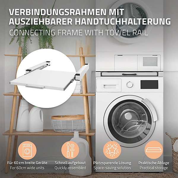 Cadre intermédiaire universel de lave-linge cadre de liaison extensible 60x55 cm