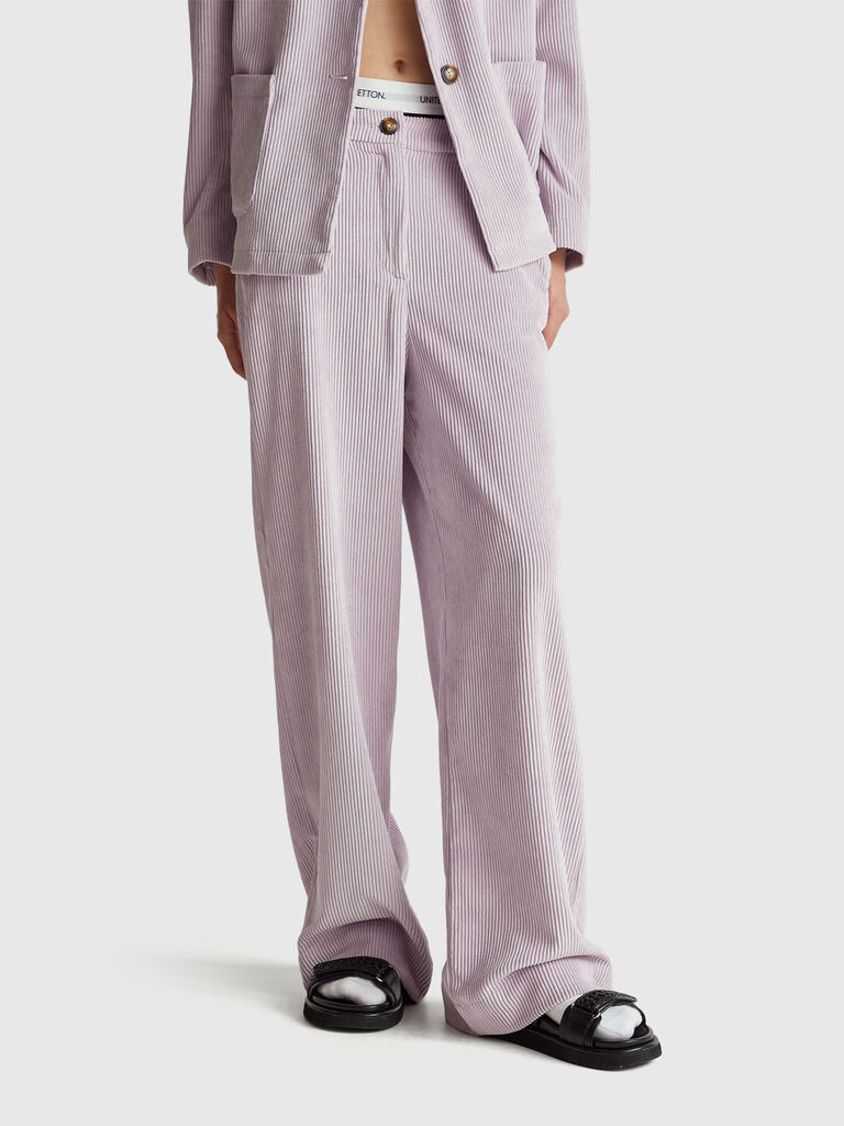 Flared corduroy trousers