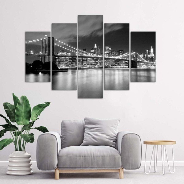 Feeby Obraz 5 częściowy na płótnie Brooklyn Bridge 100x70