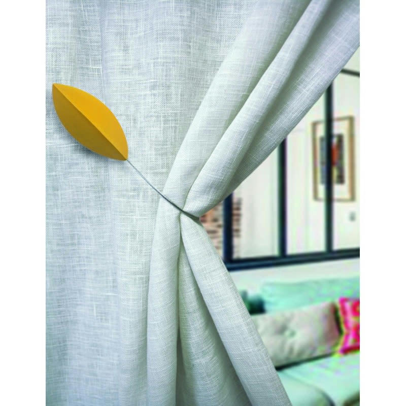 NAVETTE - - Embrasse rideaux en bois magnétique - Bleu canard