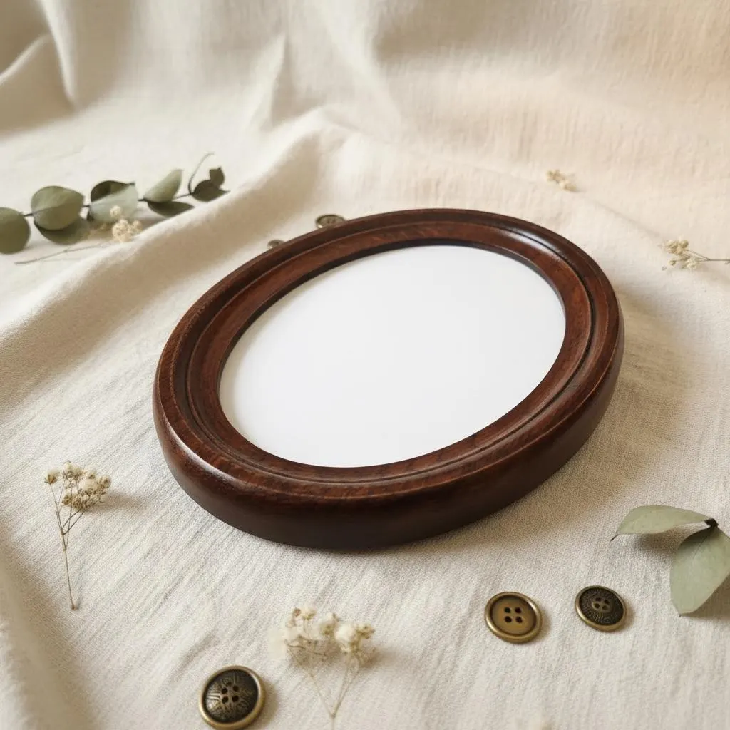 Oak Oval Photo Frame, Natural Wood Picture Frame, Choose Size