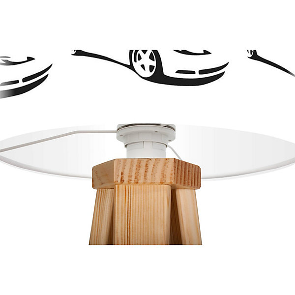 Lampe de chevet kids foto-350 30 x 30 x 45 cm Bois clair, blanc