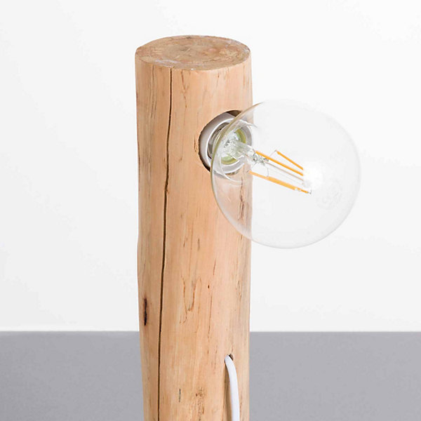 Lampe de Table Encre Naturelle 8x8x38cm Blanc 7hSevenOn Deco