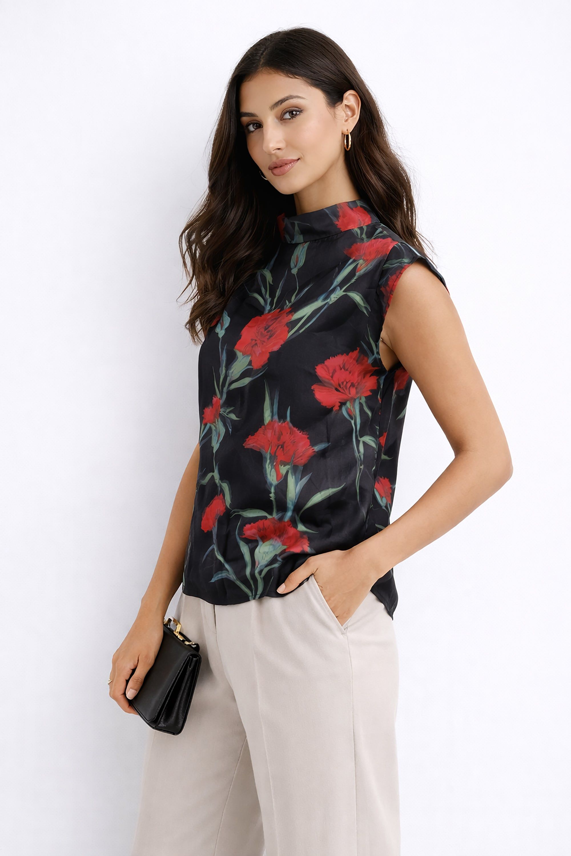 Cutie London 3D Floral Layered Top