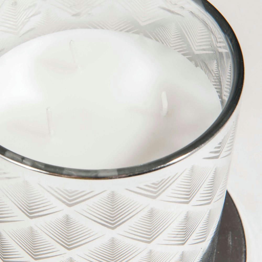 Art Déco - Bougie sous cloche argent H 18 cm ART DÉCO