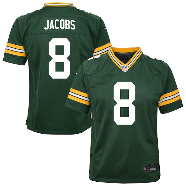 Josh Jacobs Green Bay Packers Nike Youth Team Game Jersey - Green