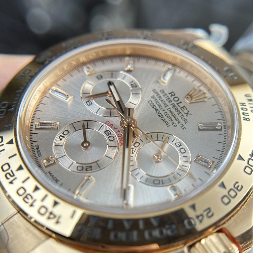 Rolex Daytona 116505 YG Plated Pink Dial CZ Diamonds 40mm Oyster Super Clone