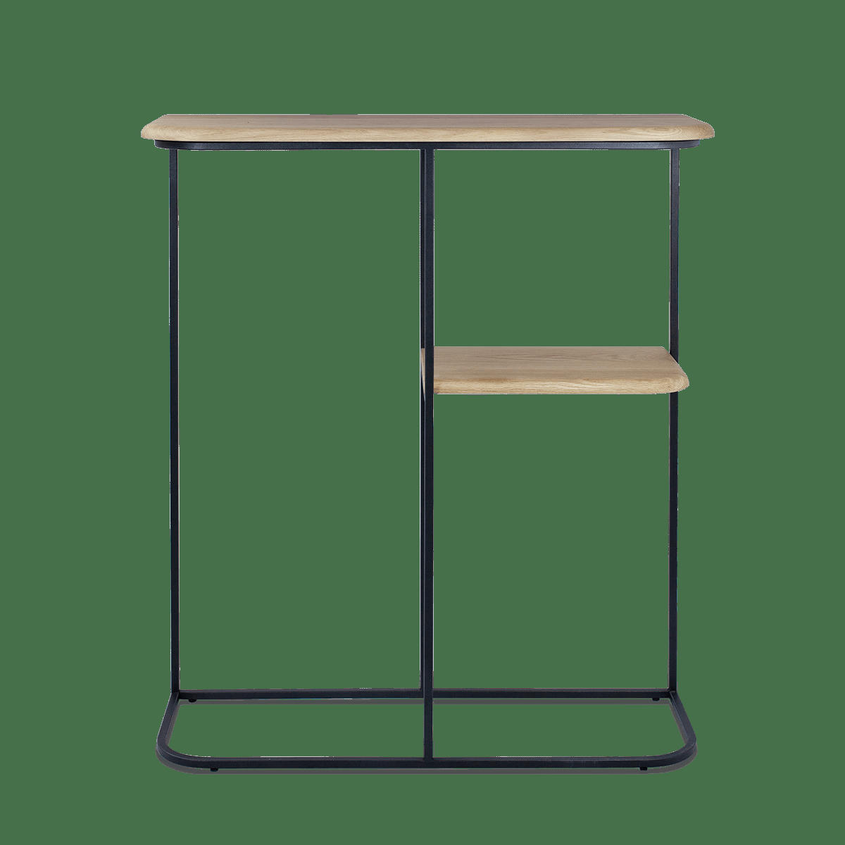 KLOE - Console haute en bois de chene et métal-90*80*26