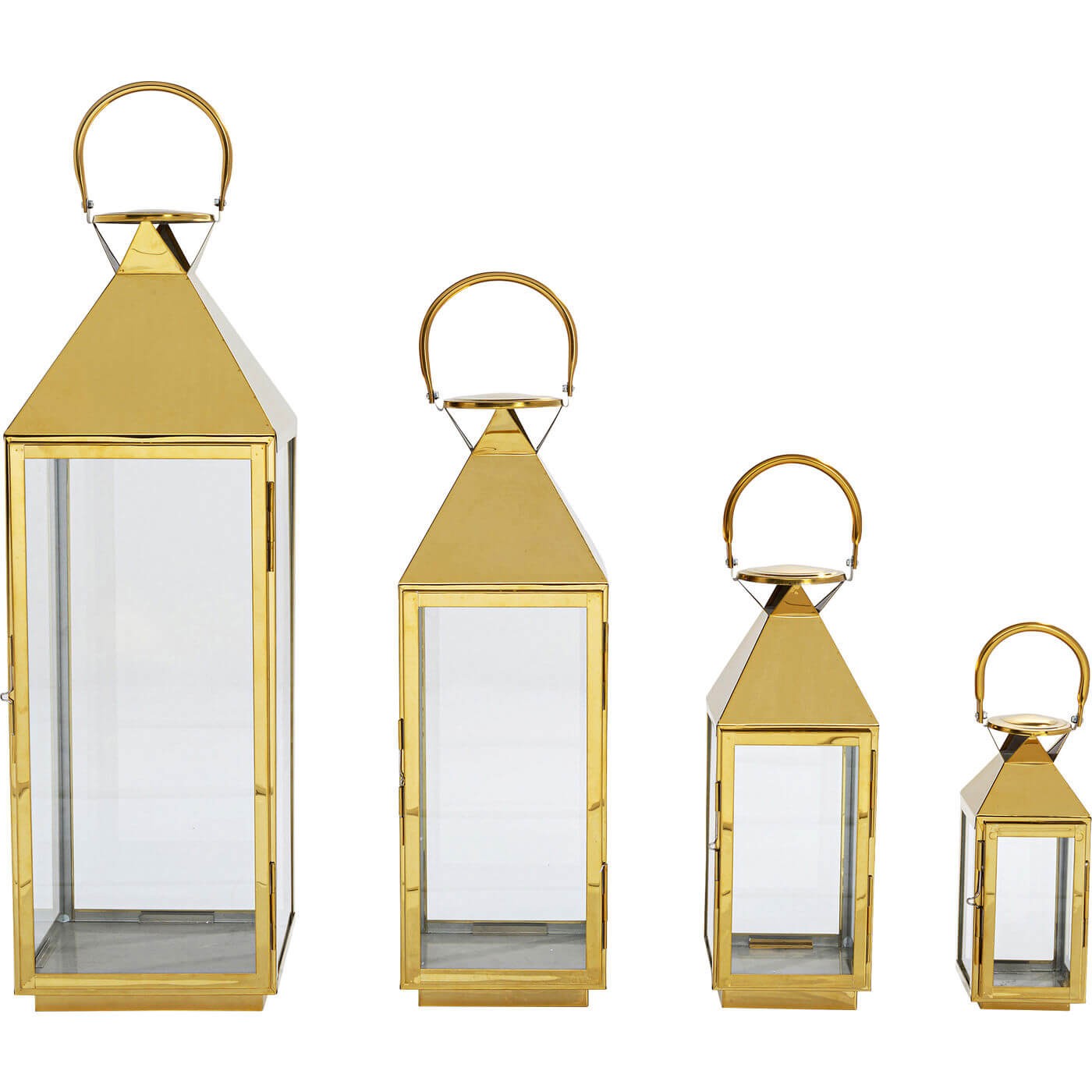Kare Design Lantaarn Giardino goud (4/Set)