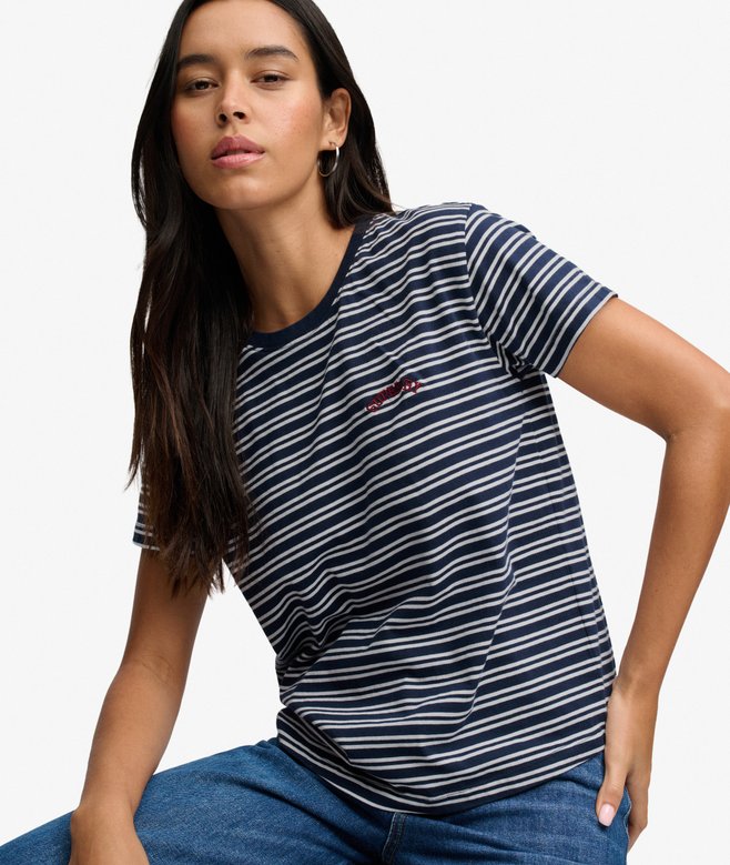 Essential Logo Striped Fitted T-Shirt
