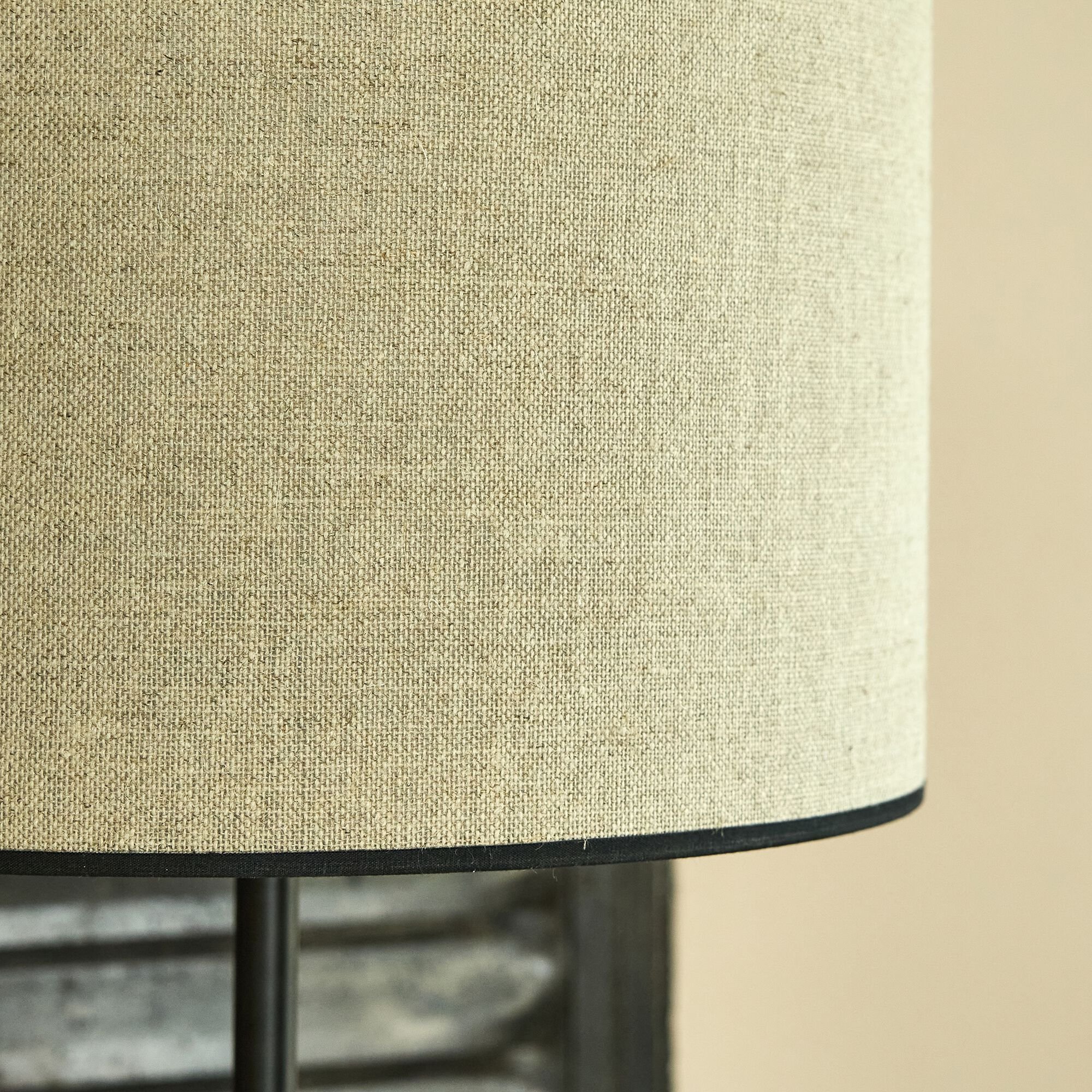 FURIKO - Abat-jour cylindrique en lin D32cm - naturel