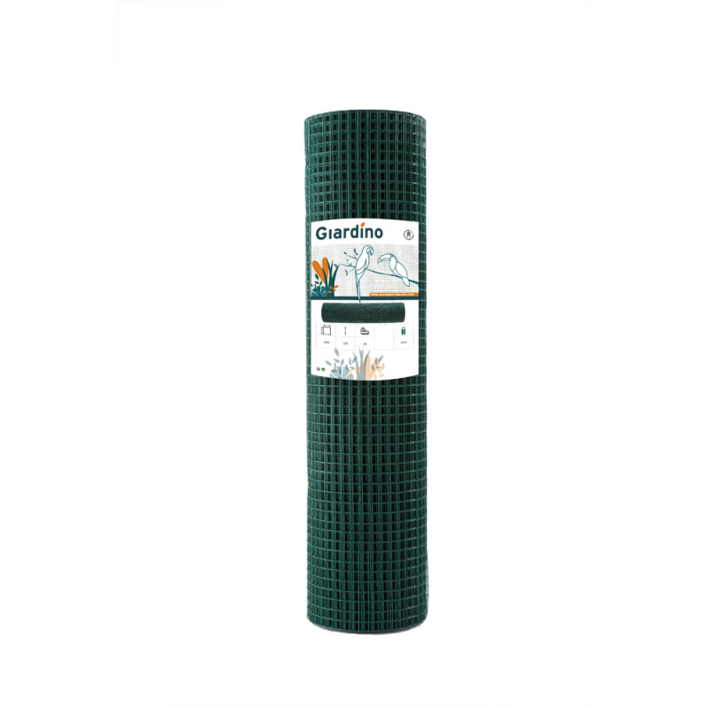 Grillage soudé plastifié vert Ø 12,7 x 0,9 mm 0,51 x 25 m GIARDINO