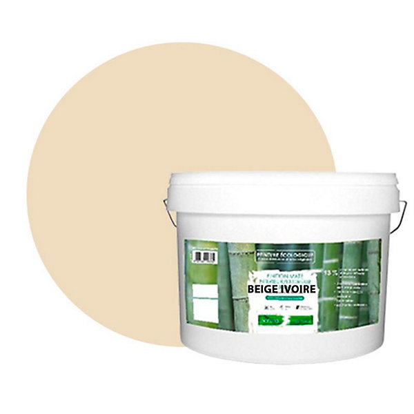 Beige Ivoire Peinture interieur exterieur aspect mat Natura - Beige Ivoire - 10L