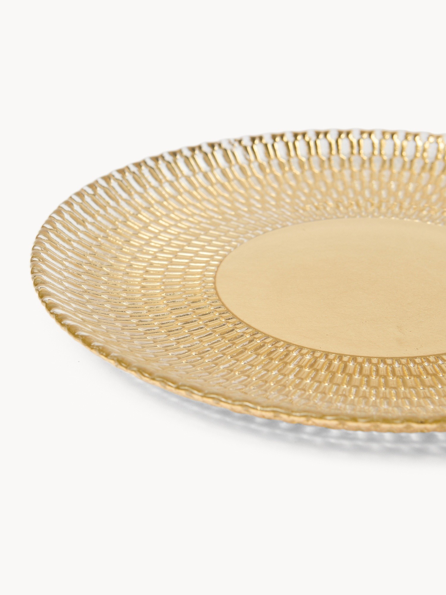 Piatto frutta in vetro lavorato