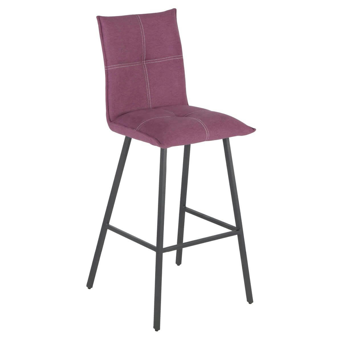 LAGOS - Lot  de 2 tabourets violets assise h76cm